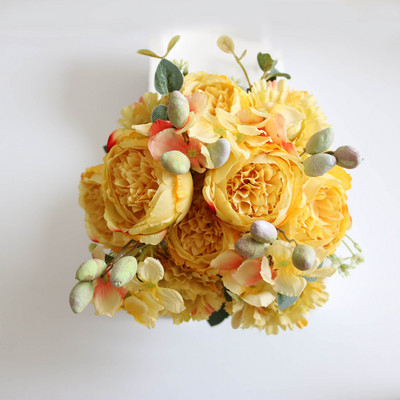 30 cm rozā rozā zīda peonijas mākslīgo ziedu pušķis 5 lielas galvas un 4 pumpurus lēti viltoti ziedi mājas kāzu dekorēšanai iekštelpās