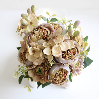 30 cm rozā rozā zīda peonijas mākslīgo ziedu pušķis 5 lielas galvas un 4 pumpurus lēti viltoti ziedi mājas kāzu dekorēšanai iekštelpās