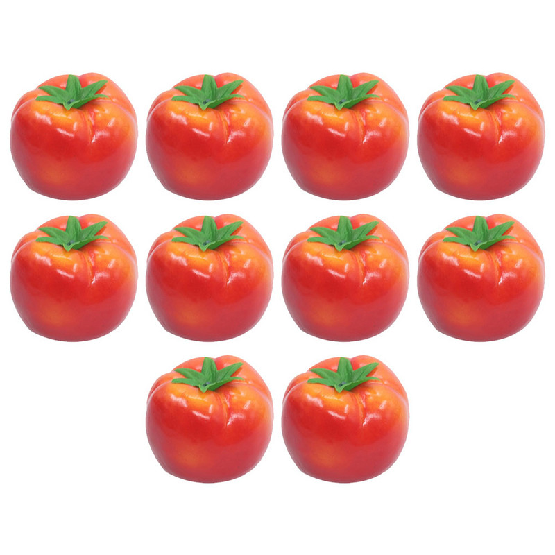 Set de fructe de simulare 10 bucăți, roșii artificiale, accesoriu de fotografiere, model de fructe de imitație, jucărie educațională pentru decorarea copiilor