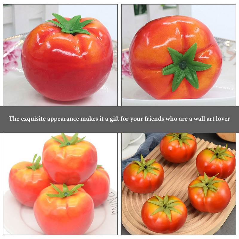 Set de fructe de simulare 10 bucăți, roșii artificiale, accesoriu de fotografiere, model de fructe de imitație, jucărie educațională pentru decorarea copiilor