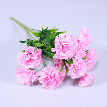 1 Μπουκέτο Γαρύφαλλο, Ανθεκτικό στην υπεριώδη ακτινοβολία εξωτερικού χώρου, No Fade Τεχνητό λουλούδι, Γαρύφαλλο Silk Forever Flowers για διακόσμηση γάμου στο σπίτι