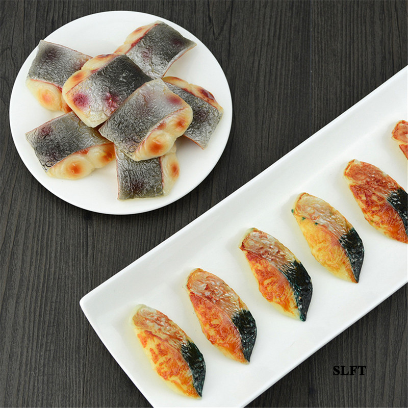 simulare falsă model alimentar sala de mese hol hotel restaurant magazin magazin decorare bloc de pește artificial porțiune felie recuzită