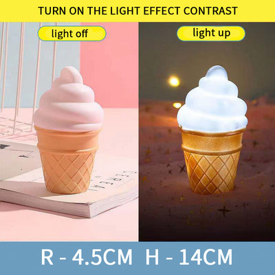 Lampă de noapte pentru bebeluși Lampă de desene animate cu LED Stele Înghețată Lumini de stare Copii Copii Cadou Strălucitor Jucărie Decor dormitor Lămpi de noapte