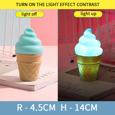 Lampă de noapte pentru bebeluși Lampă de desene animate cu LED Stele Înghețată Lumini de stare Copii Copii Cadou Strălucitor Jucărie Decor dormitor Lămpi de noapte