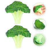 Μπρόκολο λαχανικών Τεχνητό ψεύτικο μοντέλο Lifelike Simulation False Decoration Faux ρεαλιστικές διακοσμήσεις κουζίνας με φρούτα