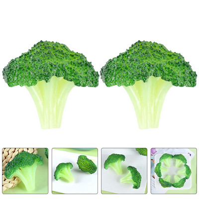 Μπρόκολο λαχανικών Τεχνητό ψεύτικο μοντέλο Lifelike Simulation False Decoration Faux ρεαλιστικές διακοσμήσεις κουζίνας με φρούτα
