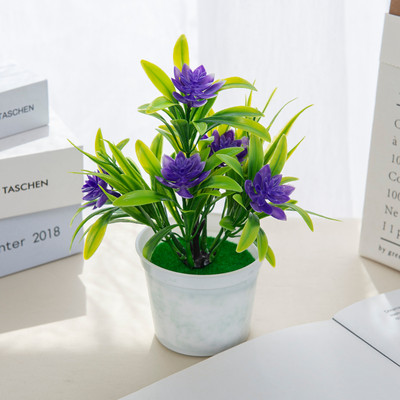 Kunstlilled bonsai isetehtud kodukaunistus Ornamentaalne lillepott Vannitoa aknalaud Mini pottidega jõulupulmadekoratiiv