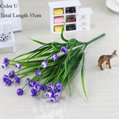 Νέο όμορφο 25 κεφάλια/μπουκέτο μίνι τεχνητή κάλλα με φύλλο πλαστικό ψεύτικο κρίνο Υδρόβια φυτά λουλούδι διακόσμηση δωματίου σπιτιού