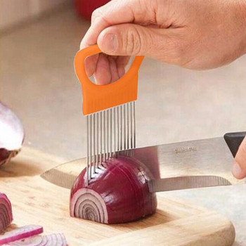 Κουζίνα Gadgets Κρεμμύδι κόφτης ντομάτας Λαχανικά ασφαλές πιρούνι λαχανικά κοπής σε φέτες Εργαλεία κοπής Αξεσουάρ κουζίνας Κόφτης λαχανικών