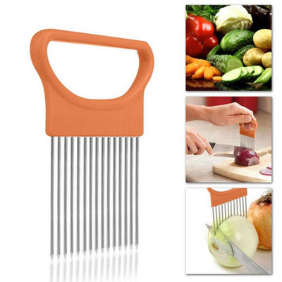Gadgets de bucătărie Mașină de tăiat ceapă Roșii Legume Furcă sigură pentru legume Unelte de tăiat Accesorii pentru bucătărie Cutter legume