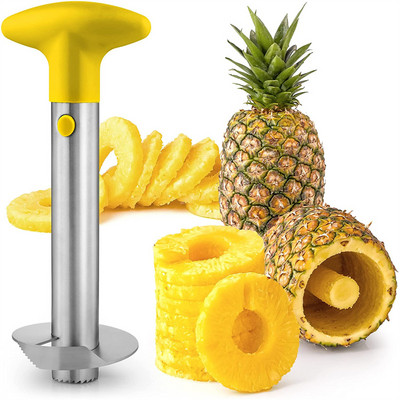 Tăiător de ananas Tăiător de fructe Tăiător de fructe Tăiător de ananas Cutter din oțel inoxidabil Instrument de tăiat fructe Accesorii pentru ustensile de bucătărie