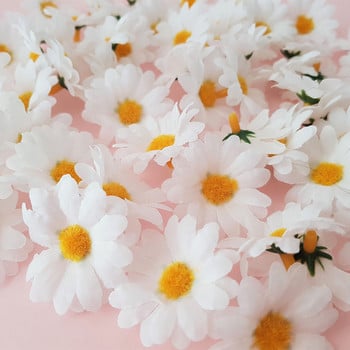 50 τεμ. Τεχνητά λουλούδια ηλίανθου Faux Daisy Flower Head Διακοσμήσεις γάμου DIY Floral Design Craft Supplies Διακόσμηση πάρτι για το σπίτι