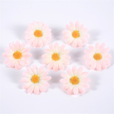 50 buc Flori artificiale de floarea soarelui Faux Daisy Cap de floare Decoratiuni de nunta DIY Design Floral Artizanat Artizanat Decor pentru petreceri