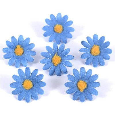 50 buc Flori artificiale de floarea soarelui Faux Daisy Cap de floare Decoratiuni de nunta DIY Design Floral Artizanat Artizanat Decor pentru petreceri