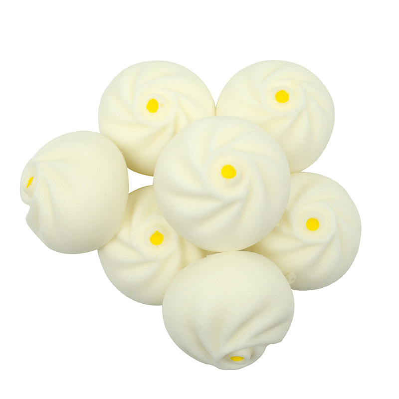 Alimente artificiale Rebound lent mare 6cm Baozi Pu Moale Pâine aburită Jucărie Telefon mobil Geanta Cheie Pandantiv