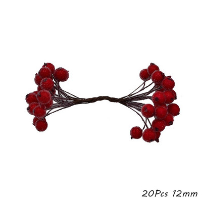 Sarkana tēma Mākslīgie ziedi, ķiršu putekšņlapu ogu saišķis DIY Ziemassvētku rotājumi kāzu kūku dāvanu kastītes vainagi Ziemassvētku dekors