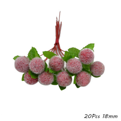 Sarkana tēma Mākslīgie ziedi, ķiršu putekšņlapu ogu saišķis DIY Ziemassvētku rotājumi kāzu kūku dāvanu kastītes vainagi Ziemassvētku dekors