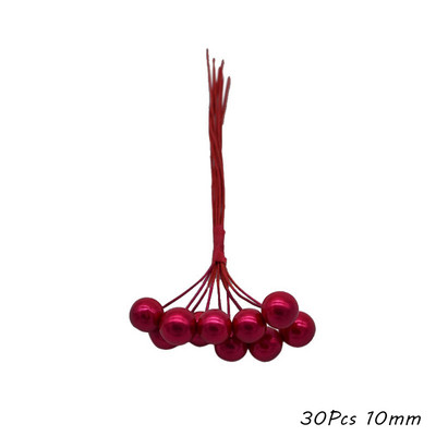 Sarkana tēma Mākslīgie ziedi, ķiršu putekšņlapu ogu saišķis DIY Ziemassvētku rotājumi kāzu kūku dāvanu kastītes vainagi Ziemassvētku dekors