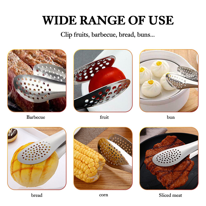 Cleste de bucătărie Gratar Friptură Clip Salată Pâine Gătit Mâncare Servire Clemă Restaurant Fructe Dosar Unelte de panificație pentru Hotel Bufet