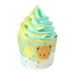 Formă artificială pentru cupcakes din desene animate, înălțime 10 cm, argilă, decorare desert drăguț pentru vitrină, recuzită pentru fotografie, magazin alimentar pentru prăjituri