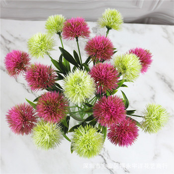 1PC Зелено глухарче Изкуствени цветя Real Touch 25cm Пластмасови фалшиви цветя Растения за домашно декориране на стая Парти Сватбена украса