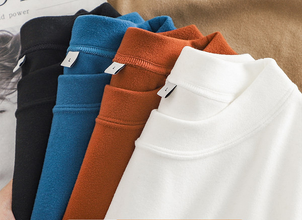 Bluză largi pentru bărbați de culoare uni, cu mâneci lungi și decolteu oval