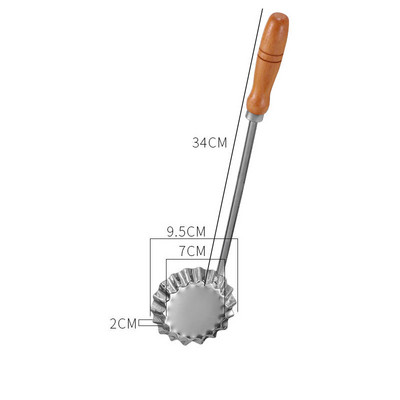 Žlica za prženje s drvenom drškom Neljepljivi kineski Youdunzi kalup za pitu od mesa Žlica za prženu hranu Žlica za posluživanje Kuhinjski alati za kuhanje