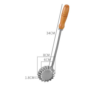 Žlica za prženje s drvenom drškom Neljepljivi kineski Youdunzi kalup za pitu od mesa Žlica za prženu hranu Žlica za posluživanje Kuhinjski alati za kuhanje