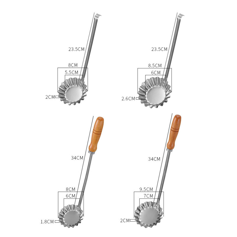 Puidust käepidemega praadimislusikas Mittenakkuv Hiina Youdunzi vormilihapirukas lusikas praetud toidukulp Serveerimislusikas Köögi toiduvalmistamisvahendid