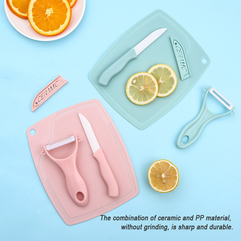 Κεραμικό μαχαίρι 3 τεμαχίων Φορητή φόρμα μίνι κουζίνας Μαχαίρι κουζίνας Οικιακής κουζίνας Αποφλοιωτής μαχαιριών πεπονιού και φρούτων