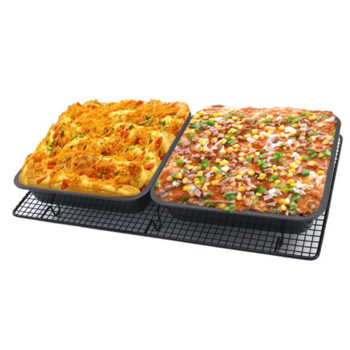 Тиган за пица с незалепващо покритие Форма за печене от въглеродна стомана Квадратна дълбока чиния Тава Форма за торта Кухненски инструменти за печене