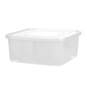 Мултифункционална кутия за съхранение на хладилник 4 в 1 Дренаж Запечатана кутия за съхранение на свежест за плодове Джинджифил Чесън Лук Кухненски органайзер