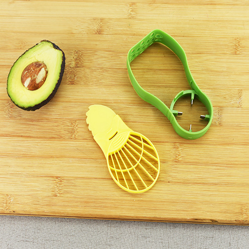 3-ühes avokaadohoidja säilituskonteiner Avokaadotööriist Avokaadolõikur Shea-südamiku võikoorija eraldaja Köögi köögiviljatööriistad