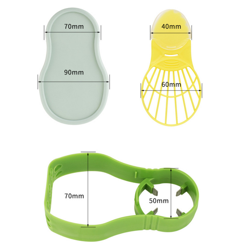 3-ühes avokaadohoidja säilituskonteiner Avokaadotööriist Avokaadolõikur Shea-südamiku võikoorija eraldaja Köögi köögiviljatööriistad