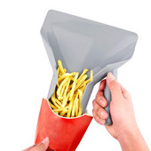 Traškučių kaušelis Maistas gruzdintos bulvytės Maistui tinkamas plastikinis kaušelis kaušelis su rankena skrudintos bulvytės bulvytės bulvytės Įrankiai