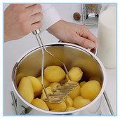 Bucătărie portabilă Articole de uz casnic Instrument de zdrobire de cartofi în formă de undă din oțel inoxidabil Utensilios De Cocina Viață convenabilă practică