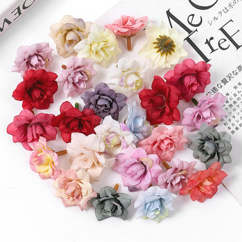 10 τεμ. Τεχνητά λουλούδια Τριαντάφυλλο Κεφάλι 4 εκατοστών Μεταξωτό Ψεύτικα Λουλούδια Για Διακόσμηση Σπιτιού Διακόσμηση Γάμου Κήπου Χειροτεχνία Αξεσουάρ στεφάνων