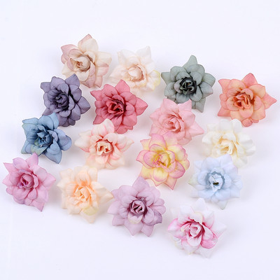 10 buc. flori artificiale cap de trandafir 4 cm flori false din mătase pentru decorarea casei, petrecere, grădină, decorare nuntă, accesorii pentru coroană.