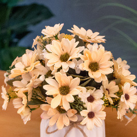 21 capete/1 buc Buchet de mireasa margarete din matase pentru Craciun casa nunta decorare Anul Nou plante false flori artificiale floarea soarelui