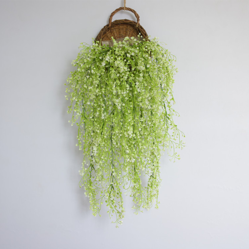 80cm kunstlik taim rotangist kuldne kelluke paju Tulistamine pulm Kodu Baari seinaripp Dekoratsioon Lill Plastlill