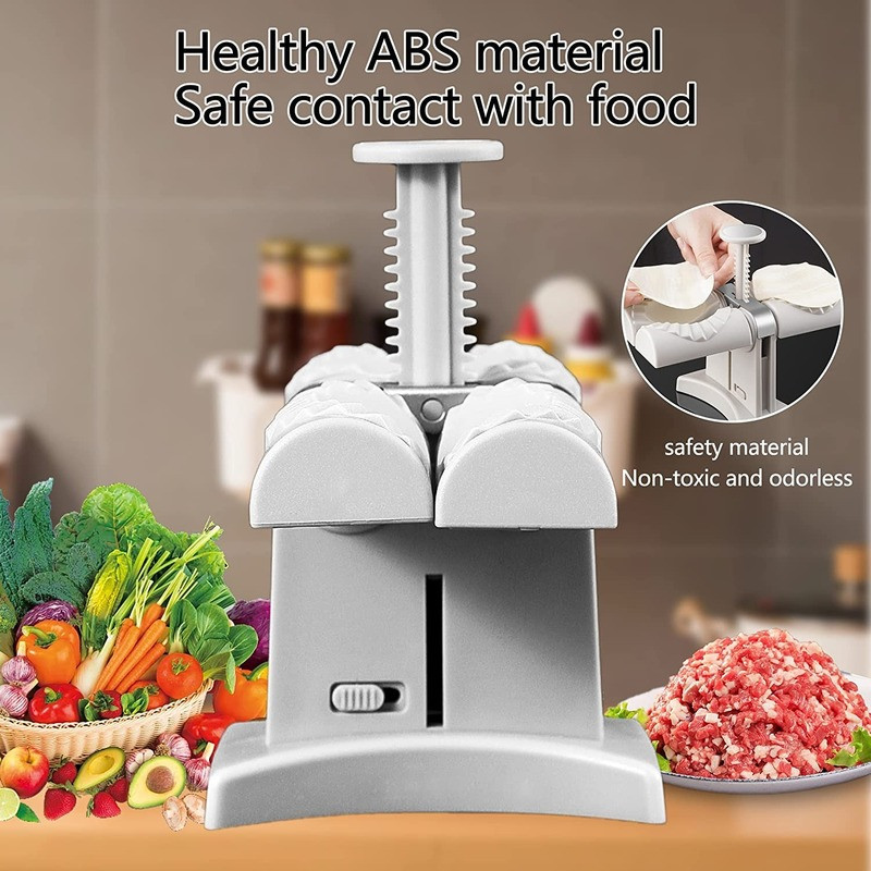 Highend täisautomaatne pelmeenimasin topeltpeaga presspelmeenid, meisterdage Empanadas raviooli vormi köögividinate tarvikud