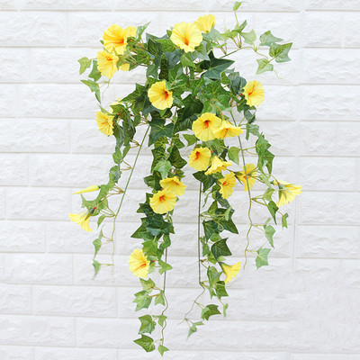 Kunstlilled rotangist võltstaimede viinapuu kaunistused seinale rippuvad roosid Kodukaunistuse tarvikud Pulmadekoratiivne pärg