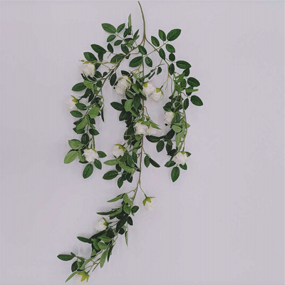 Kunstlilled rotangist võltstaimede viinapuu kaunistused seinale rippuvad roosid Kodukaunistuse tarvikud Pulmadekoratiivne pärg