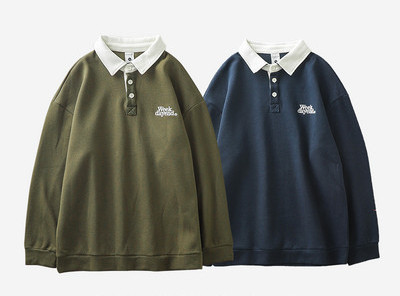 Bluza barbatesta cu nasturi si broderie