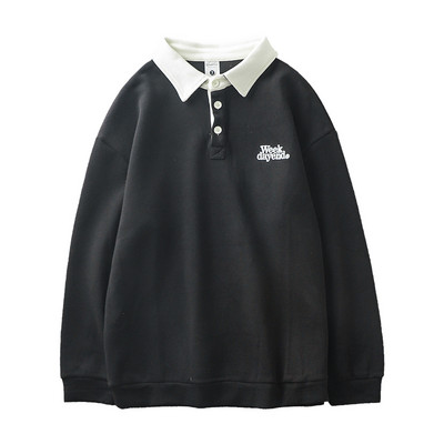 Bluza barbatesta cu nasturi si broderie