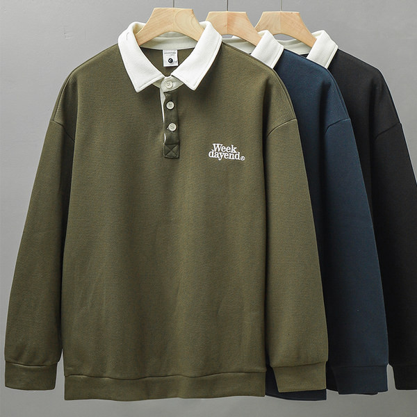 Bluza barbatesta cu nasturi si broderie