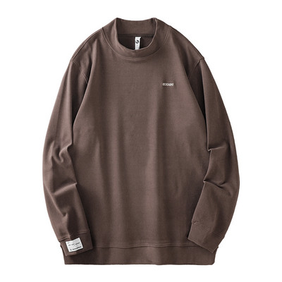 Bluză casual bărbați cu mâneci lungi și inscripție - model larg