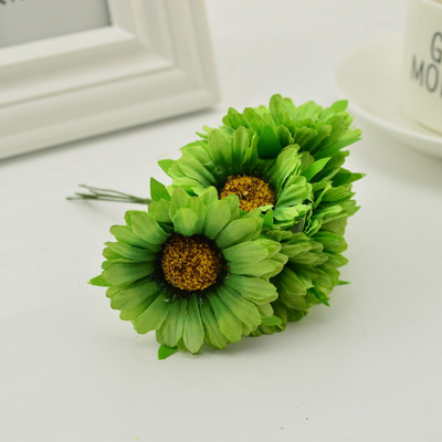 6 buc. flori artificiale gerbera lucrate manual modă acasă grădină mireasă cadou bricolaj material coroană nuntă banchet decorare Crăciun