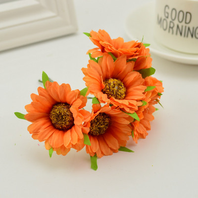 6 buc. flori artificiale gerbera lucrate manual modă acasă grădină mireasă cadou bricolaj material coroană nuntă banchet decorare Crăciun