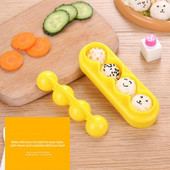 Pallikujuline riisipalli vorm DIY käsitöö Bento Meal Sushi Tööriistad Mini loksutav riisipall koos reljeefseadmega lastele